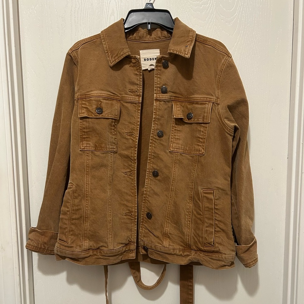 BODEN Woman’s Brown Jean Jacket Classic Workwear Style
